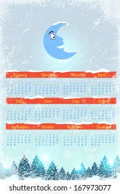 2014 Full Calendar Template - Promotion Poster Vector Design
