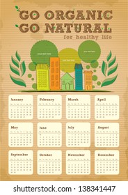 2014 go green calendar poster