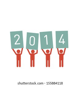 2014 greeting idea - graphic design background