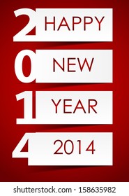 2014 Happy new year  background vector illustration 