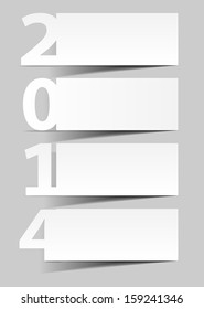 2014 Happy new year  background vector illustration 