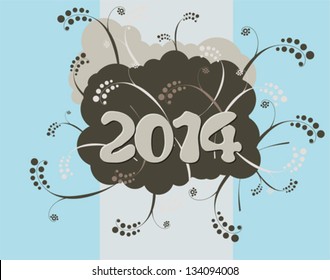 2014 - Happy New Year card in urban style