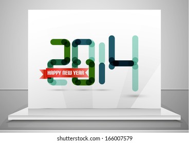 2014. Happy New Year design template