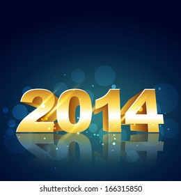 2014 happy new year design illustration