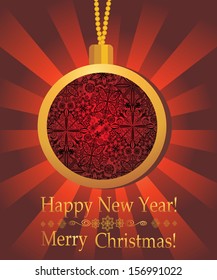 2014 Happy New Year greeting card or background. Christmas Greeting Card.