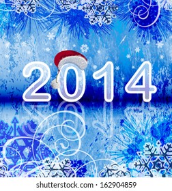 2014 - New year background. This illustration is an EPS10 file and contains several transparencies blend which its easily editable in separate layers. Vector illustration scale to any size.