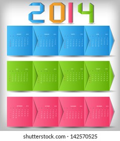 2014 new year calendar vector illustration