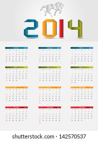 2014 new year calendar vector illustration