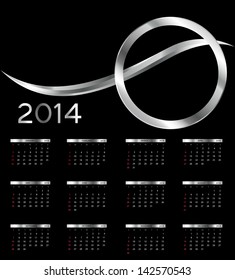 2014 new year calendar vector illustration
