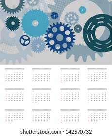 2014 new year calendar vector illustration