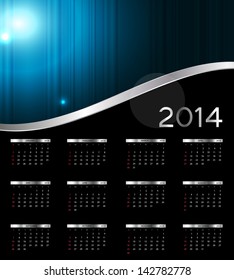 2014 new year calendar vector illustration