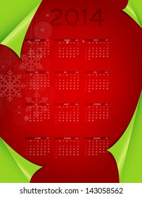 2014 new year calendar vector illustration 