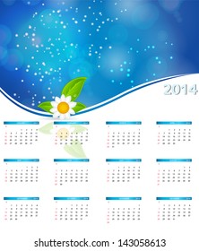 2014 new year calendar vector illustration 