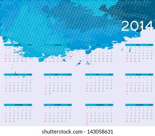 2014 new year calendar vector illustration 