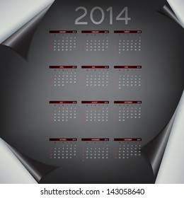 2014 new year calendar vector illustration 