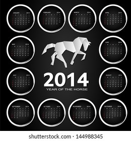 2014 new year calendar vector illustration
