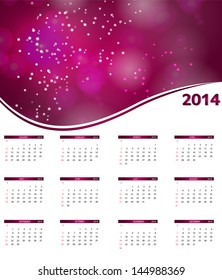 2014 new year calendar vector illustration 
