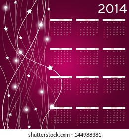 2014 new year calendar vector illustration 