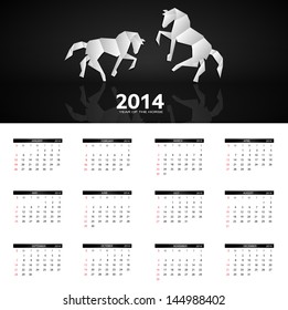 2014 new year calendar vector illustration