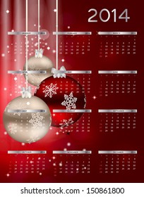 2014 new year calendar vector illustration