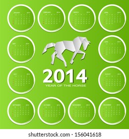 2014 new year calendar vector illustration