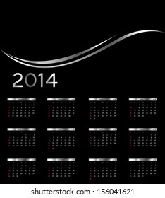 2014 new year calendar vector illustration