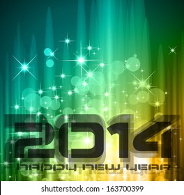 2014 New Year Colorful Background for your  Party invitations.