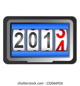 2014 New Year counter, vector.