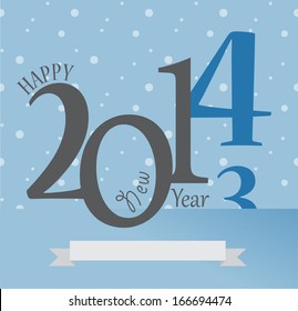 2014 New Year Greetings Card. Happy Holidays