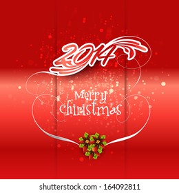 2014 new year. Happy holidays background with snowflakes. Vector EPS 10 illustration. 