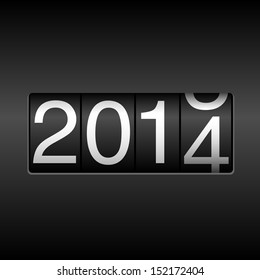 2014 New Year Odometer - New Year 2014 design - odometer style.  Uses simple gradients.