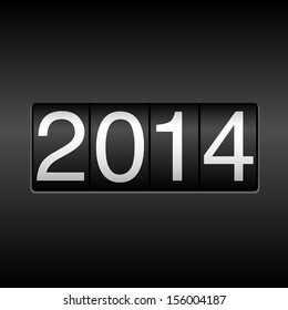 2014 New Year Odometer - New Year 2014 design - odometer style.  EPS8 file. 