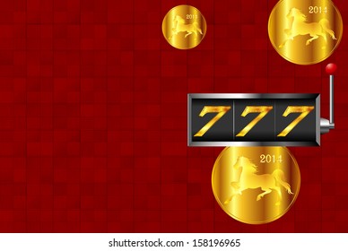 2014 New Year's card slot Horse