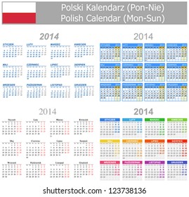 2014 Polish Mix Calendar Mon-Sun