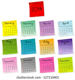 2014 stickers calendar