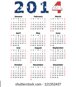 2014 USA Calendar
