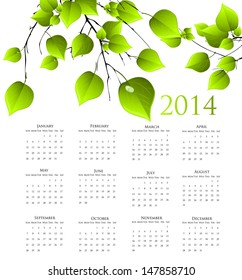 2014 year calendar 