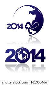 2014 year of horse. 2 signs.