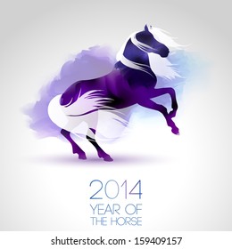 2014, year of the horse.eps10 vector