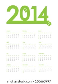  2014 year vector calendar