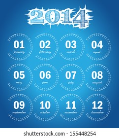 2014 year vector calendar for business wall calendar