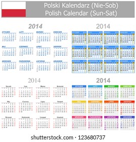 2014-2017 Type-1 Polish Calendar Mon-Sun