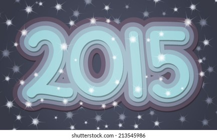 2015 in 3d effect raised letters with stars. For your New Year Celebrations.