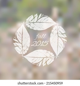 2015 abstract autumn blurred background, vector illustration. fall leaves.