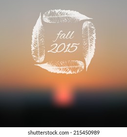 2015 abstract autumn blurred background, vector illustration. fall leaves.