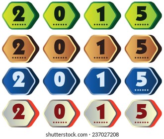 2015 annual year vector. Happy new year.
