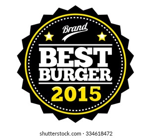 2015 Best Burger Label