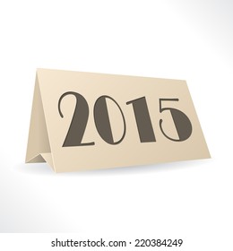2015 billboard on white background with shadow