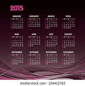 2015 Calendar.