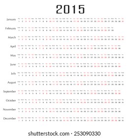 2015  Calendar.